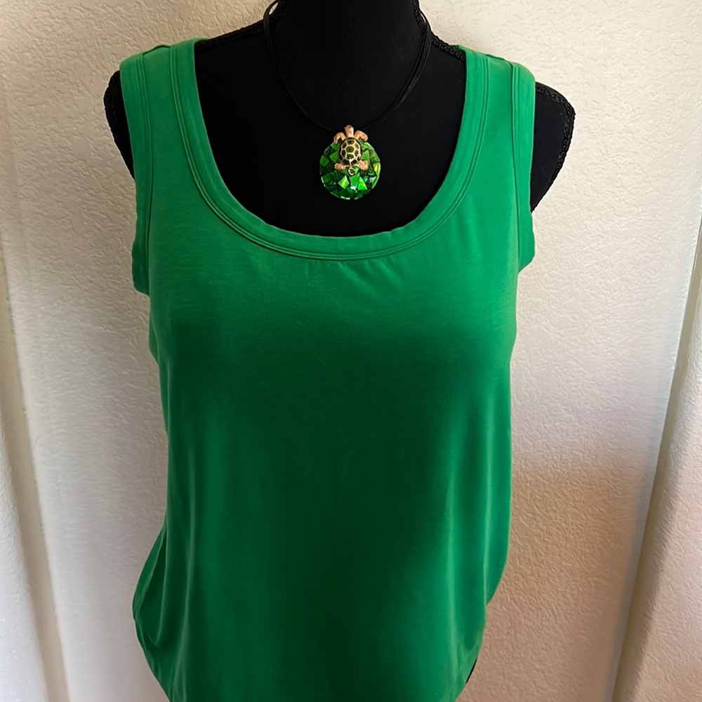 Chicos size 2, medium, Green modal/spandex blend tank